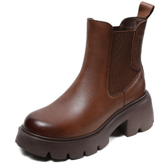 High Leather Boots – Coffee Brown: Timeless Elegance with Every Step