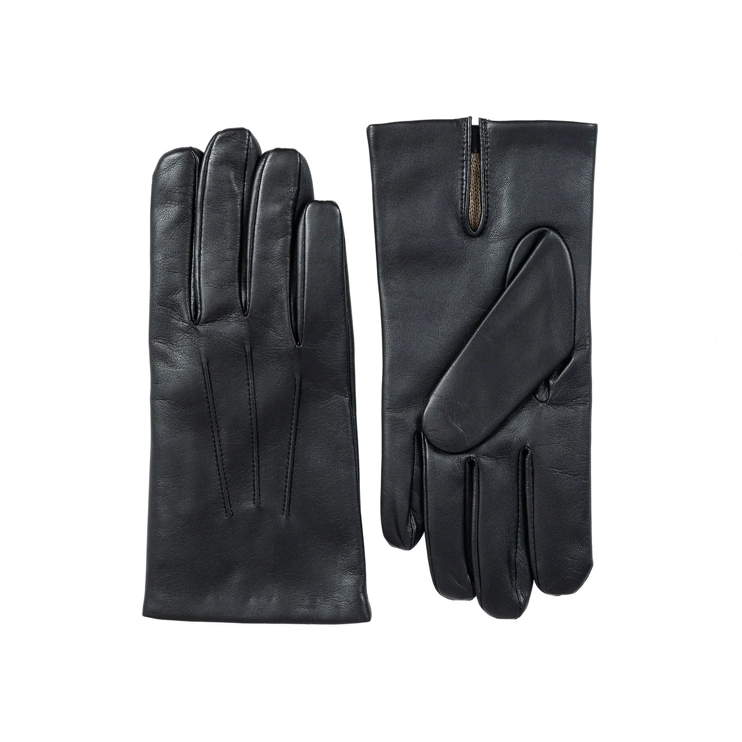 Men’s Leather Gloves with Cashmere Lining and Three Decorative Stitches – Timeless Elegance and Comfort